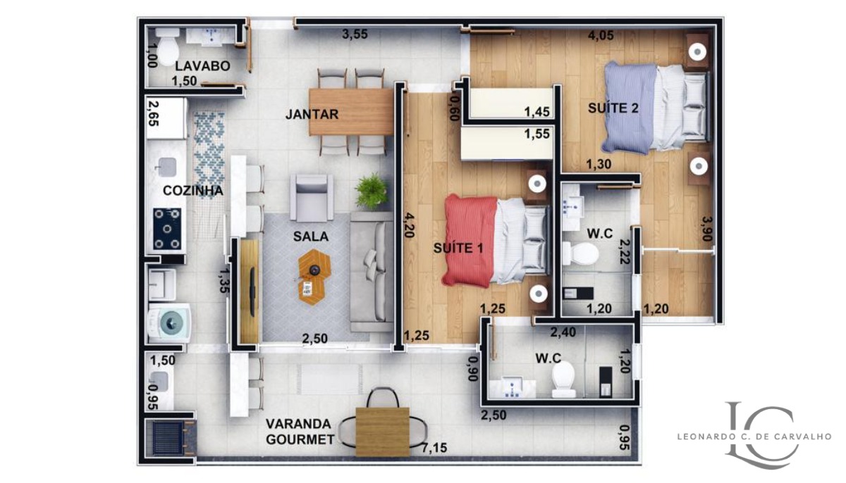 Apartamento, 2 quartos, 73 m² - Foto 3